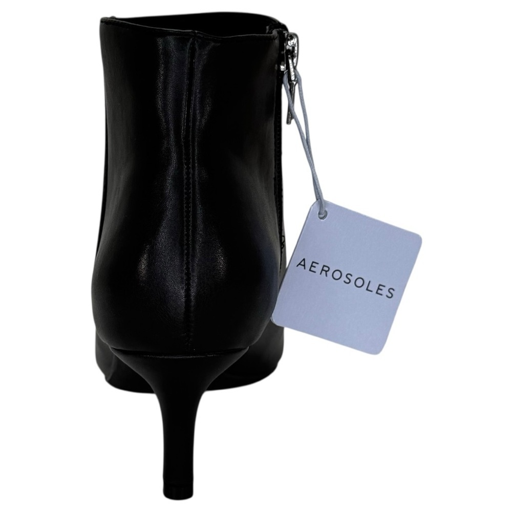 Aerosoles Edith Black Faux Leather Womens Booties Size 8.5M - Picture 5 of 14